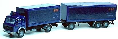 0374 WIKING MB koffer-Lastzug Bahntrans 0374 WIKING MB koffer-Lastzug Bahntrans