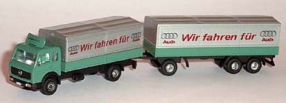 0443 WIKING MB Pritschen Lastzug wir fahren für AUDI 0443 WIKING MB Pritschen Lastzug wir fahren für AUDI