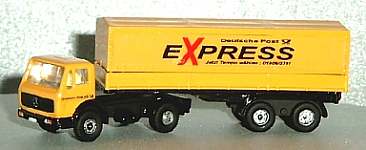 0459 WIKING MB Pritschen-Auflieger kurz Post EXPRESS