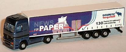 0887 WIKING MB Actros Koffer Schmitz Cargobull News Paper Internet 0887 WIKING MB Actros Koffer Schmitz Cargobull News Paper Internet