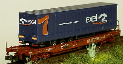 1209 Taschenwagen-Pritschenauflieger EXEL blau Internet