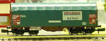 1391 ROCO Schiebeplanen-Wagen AX Benet Internet