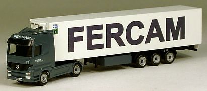 1428 Herpa MB Actros Kühlkoffer-Sattelzug FERCAM Seite links Internet 1428 Herpa MB Actros Kühlkoffer-Sattelzug FERCAM Seite links Internet