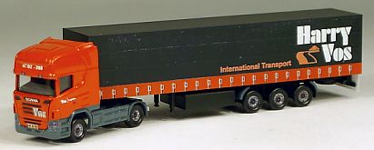 1430 Herpa SCANIA Gardinenplanen-Sattelzug Harry Vos 02-288 Seite links Internet