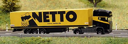 1446 Herpa SCANIA Koffer-Sattelzug NETTO Seite rechts Internet