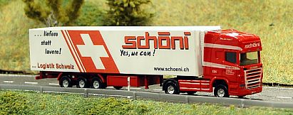 1565 HERPA SCANIA Kühlkoffer-Sattelzug schöni - Seite vorn - Internet 1565 HERPA SCANIA Kühlkoffer-Sattelzug schöni - Seite vorn - Internet
