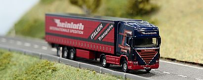 1576 HERPA SCANIA  Gardinenplanen-Sattelzug  heinloth - vorn - Internet