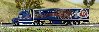 1599 KATO VOLVO VNL 780 -- HERPA Kühlkoffer-Auflieger - links - EDEKA - Fleischhof - RASTING - Internet 1599 KATO VOLVO VNL 780 -- HERPA Kühlkoffer-Auflieger - links - EDEKA - Fleischhof - RASTING - Internet