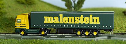 1617 HERPA MB Actros Gardinenplanen-Sattelzug  malenstein - links - Internet