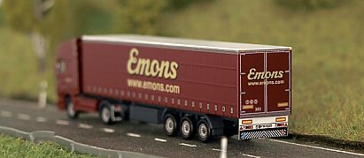 1621 HERPA Scania Gardinenplanen-Sattelzug Emons - hinten - Internet 1621 HERPA Scania Gardinenplanen-Sattelzug Emons - hinten - Internet