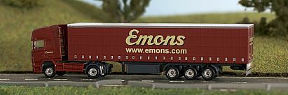 1621 HERPA Scania Gardinenplanen-Sattelzug Emons - links - Internet 1621 HERPA Scania Gardinenplanen-Sattelzug Emons - links - Internet