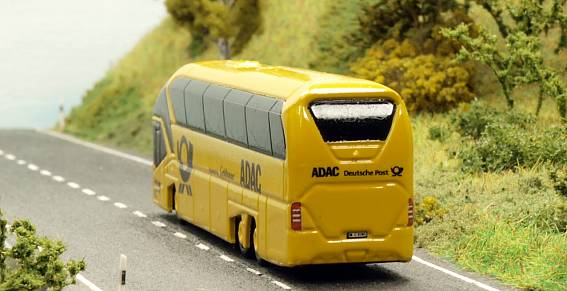1872 Rietze Bus - Starliner - ADAC - Deutsche Post  - hinten - Internet gross