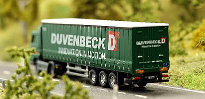 1898 ROCO - SCANIA  - Gardinenplanen-Sattelzug DUVENBECK - hinten - Internet