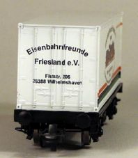 Container Waggon Eisenbahnfreunde Friesland HO hinten Internet