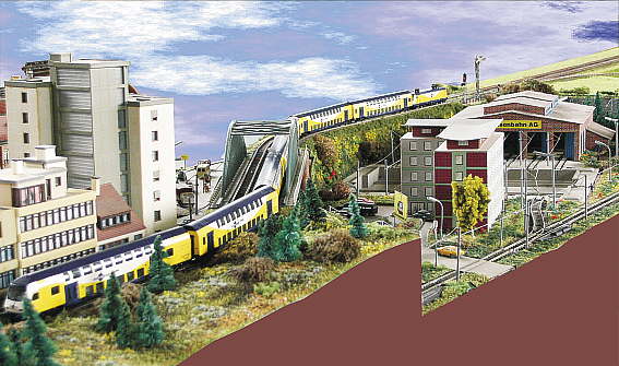 Metronom Stadt Durchfahrt